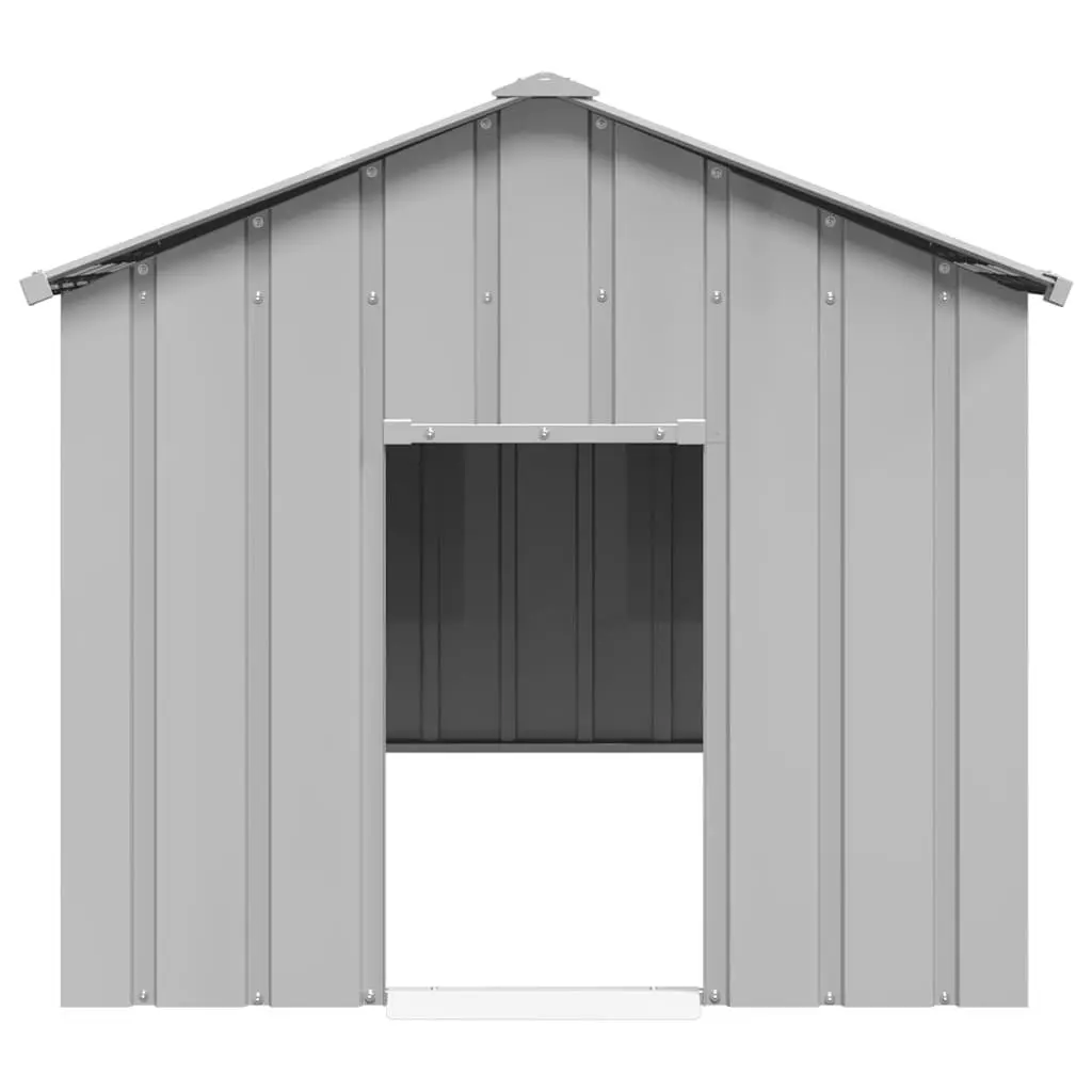 Dog House Galvanised Steel 114 x 202 x 101 cm Grey
