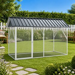 Durable Outdoor Bird Cage in Anthracite - 227 x 112 x 141 cm