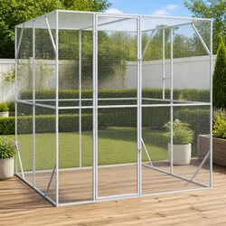 Sturdy Outdoor Bird Cage in Anthracite for Garden Use