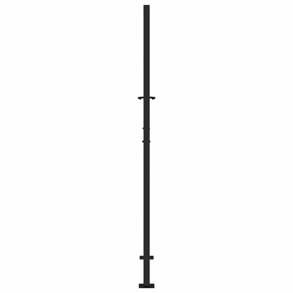 Garden Gate Black 100x175cm Steel Flame Design Outdoor Entrance Durable Lockable