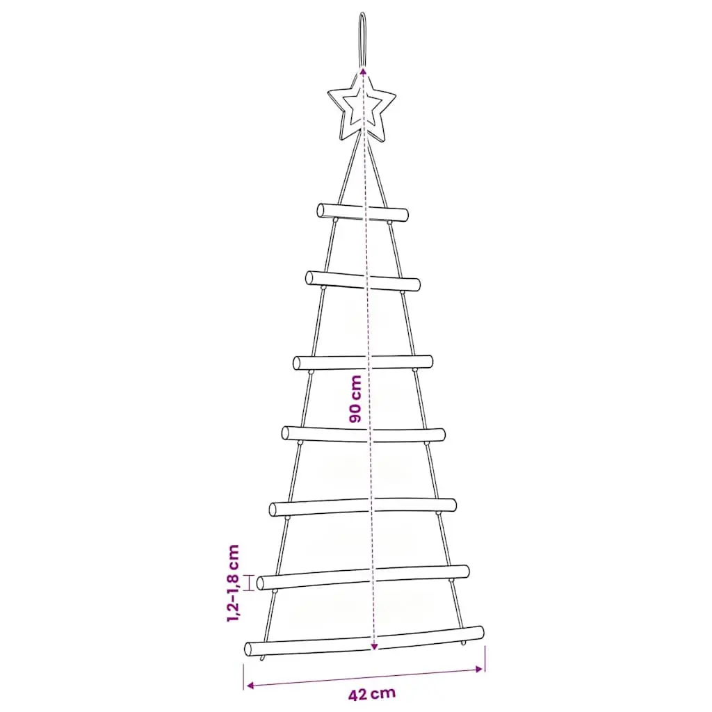 Hanging Christmas Tree Decorations 2pcs 42x90cm Natural Wood Branch Wall Decor