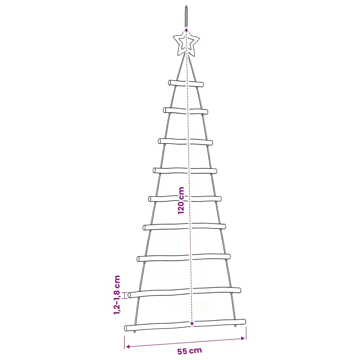 Wooden Hanging Christmas Trees for Festive Decor