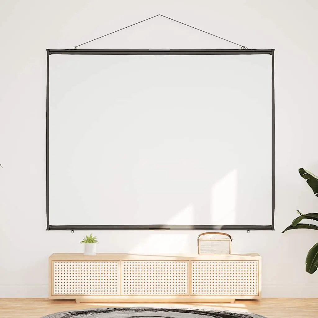 Projection Screen Wall-Hanging 100 Inch 4:3 Aspect Ratio Matte White Home