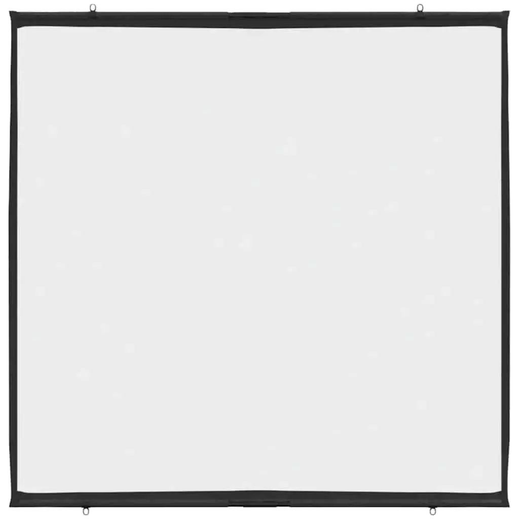 Projection Screen Polyester 72 Inch White Wall-Hanging Matte Home Theater