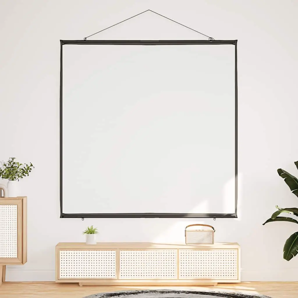 Projection Screen Polyester 89 Inch White Wall-Hanging