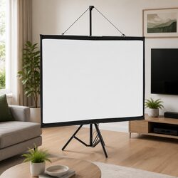 50 Inch 4:3 Portable Projection Screen with Tripod