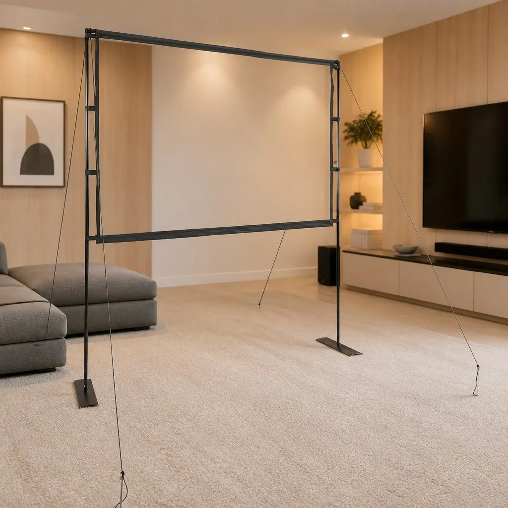 90 Inch Portable Projection Screen for Home and Office