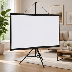 Durable 60 Inch Projection Screen with Tripod Stand