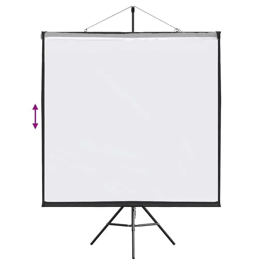 Projection Screen Polyester 72 Inch White Tripod Stand