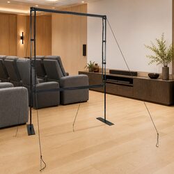 89 Inch Matte Projection Screen with Double Stand