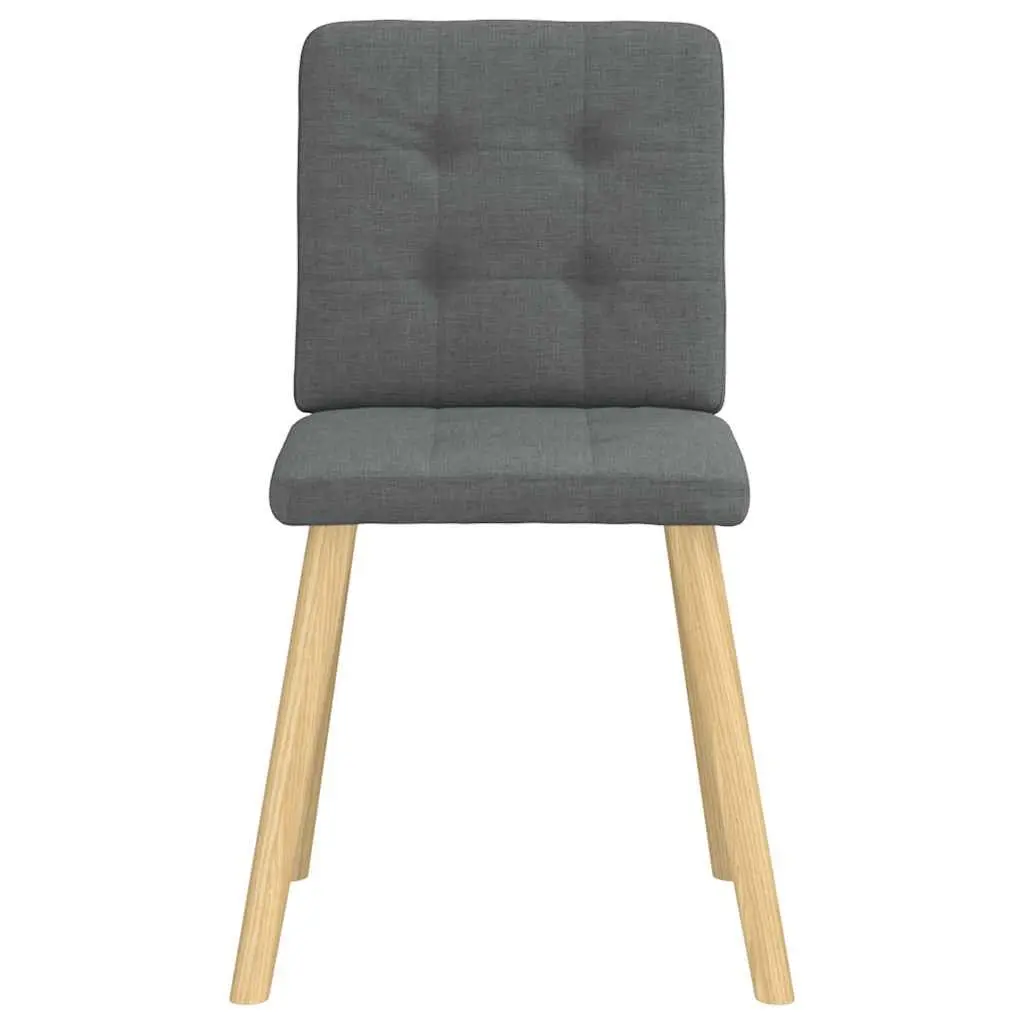 Dining Chairs Polyester Grey 2 pcs