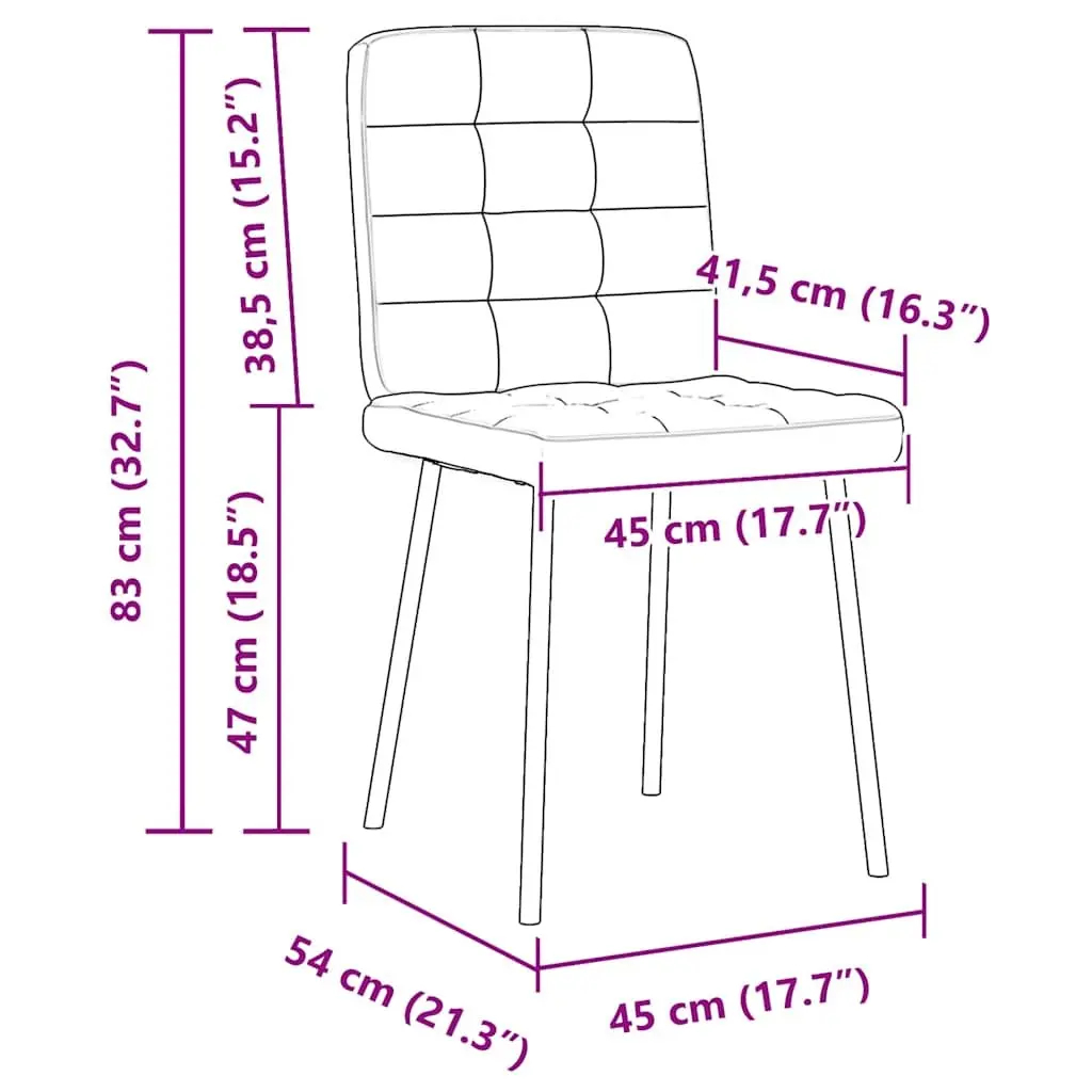 Dining Chairs Velvet Black 2 Piece Metal Frame