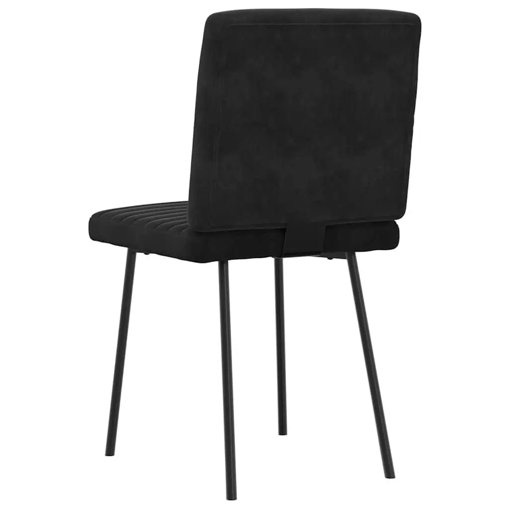Black Velvet Dining Chairs Set of 2