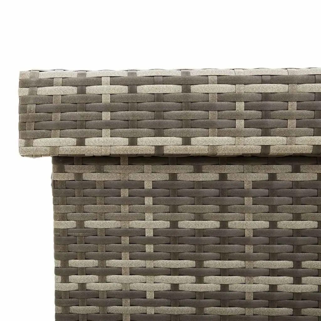 Grey Garden Storage Box with Wheels for Outdoor Use