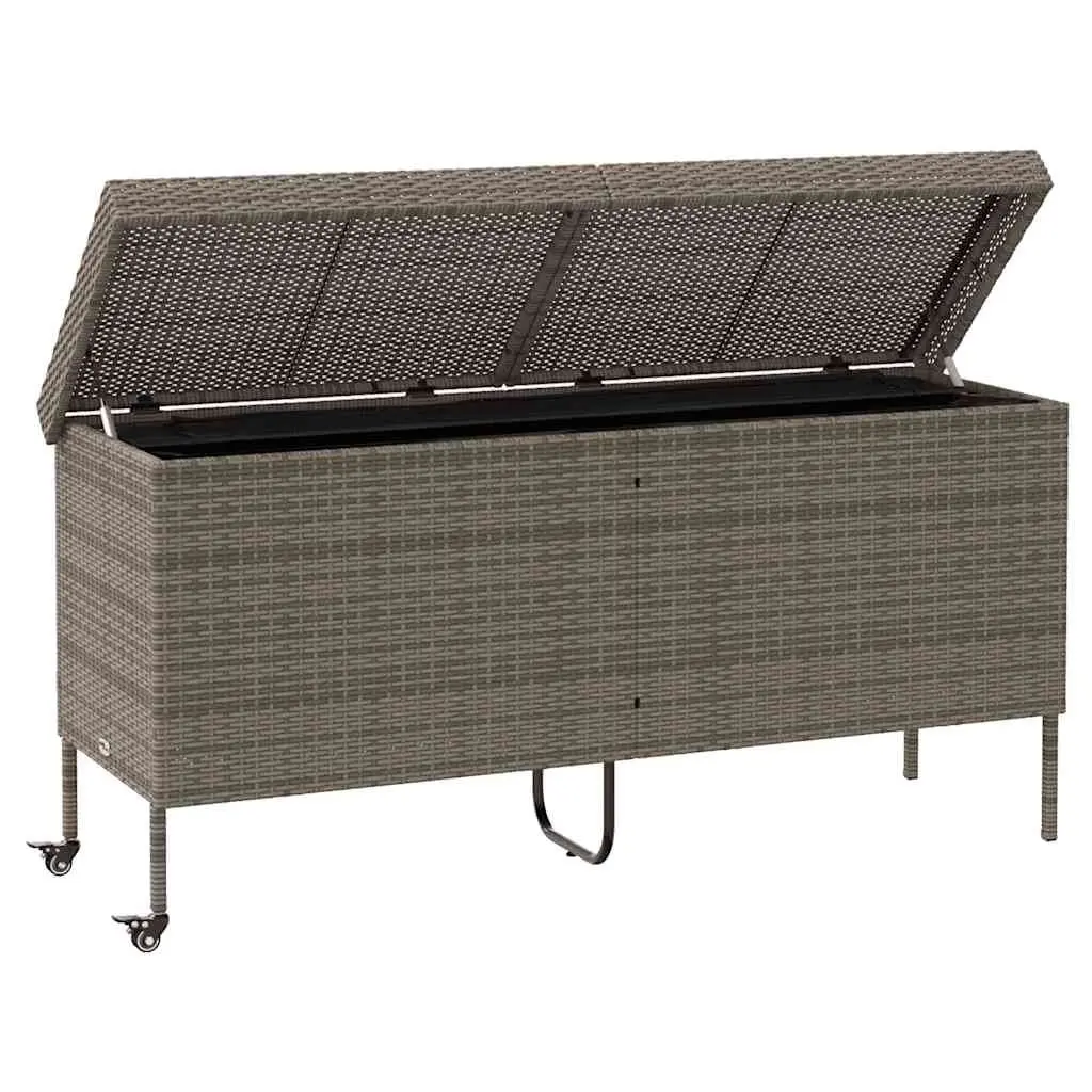 Garden Storage Box on Wheels for Outdoor Use