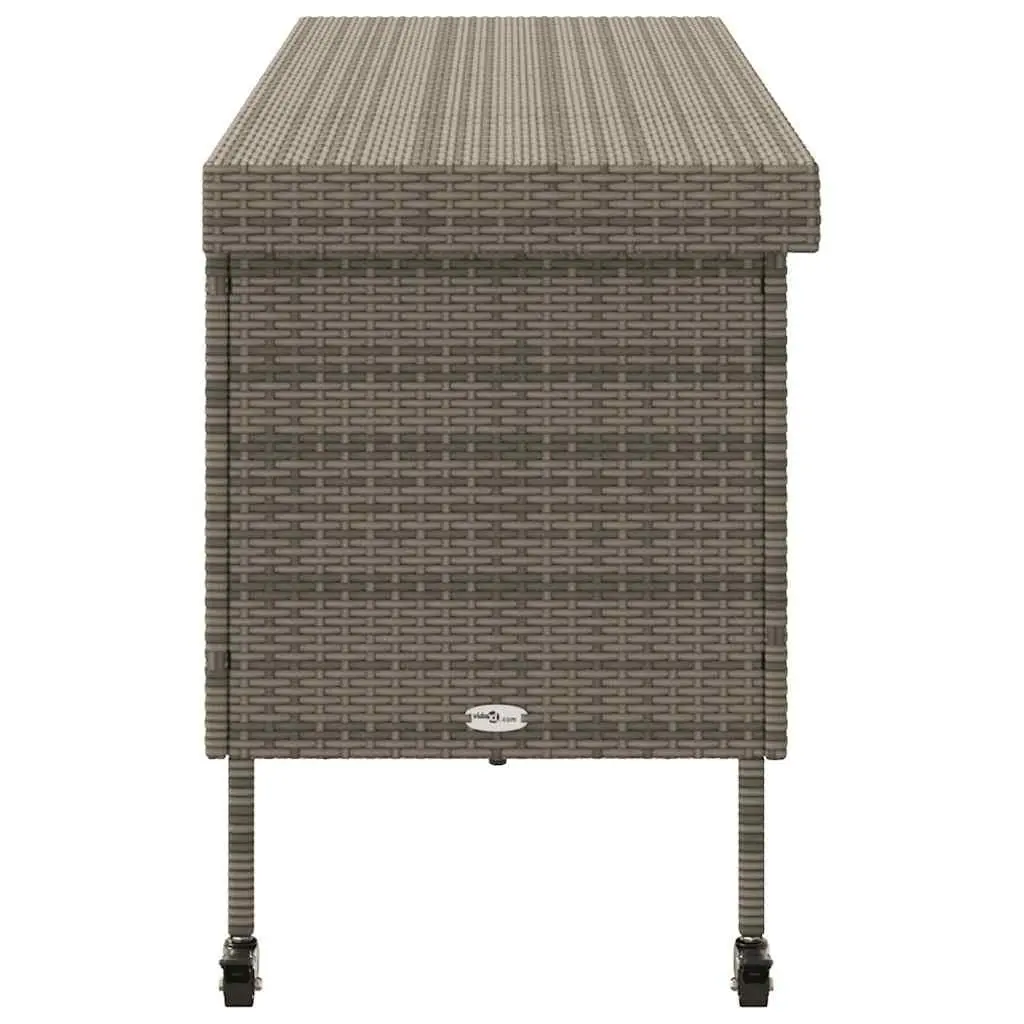 Garden Storage Box on Wheels for Outdoor Use