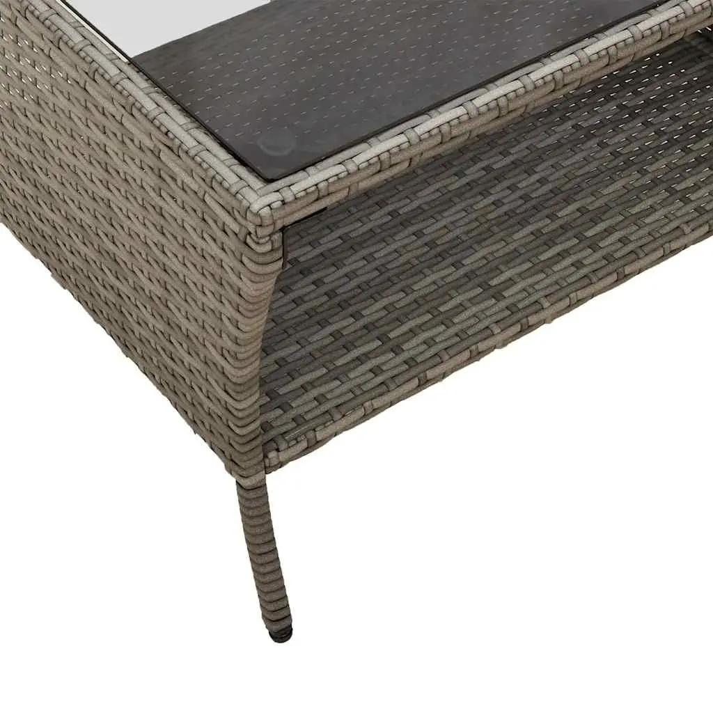 2-Seater Garden Sofa Set with Cushions and Table