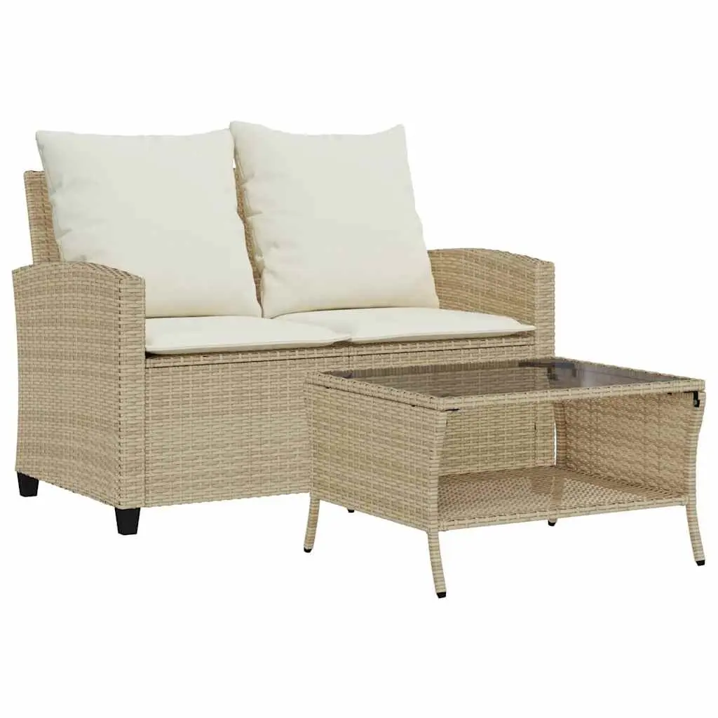 Outdoor Garden Sofa Set with Cushions and Table