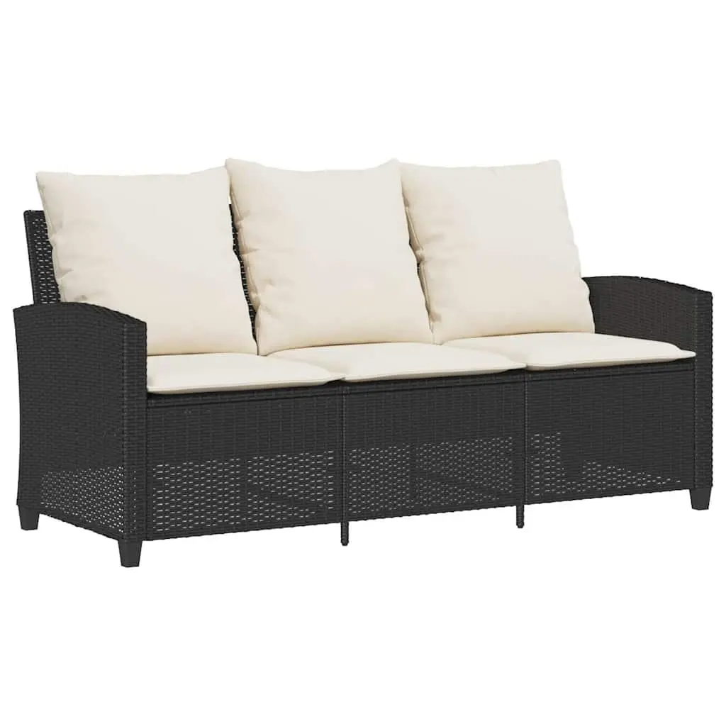 3-Seater Garden Sofa Set with Cushions & Table