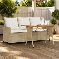 Premium 3-Seater Garden Sofa Set with Cushions and Table