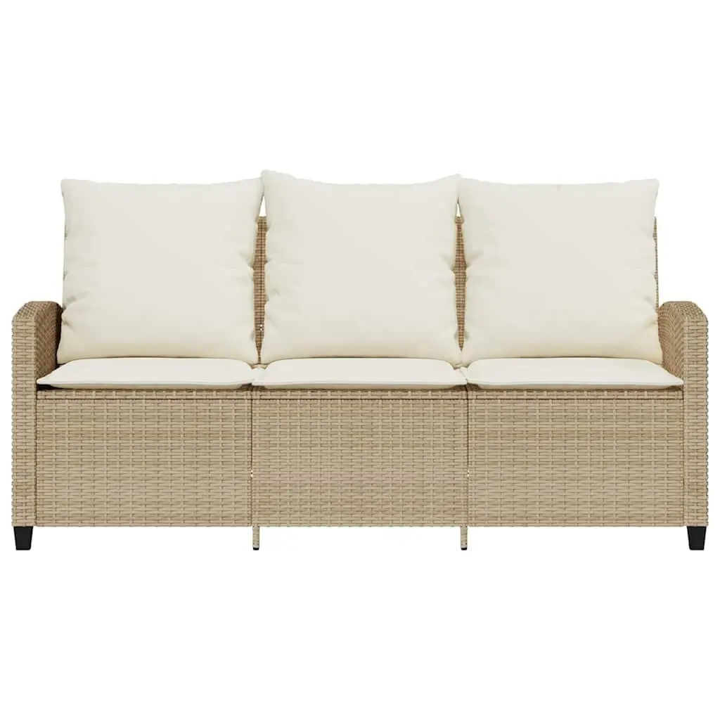 3-Seater Garden Sofa Set with Cushions and Table