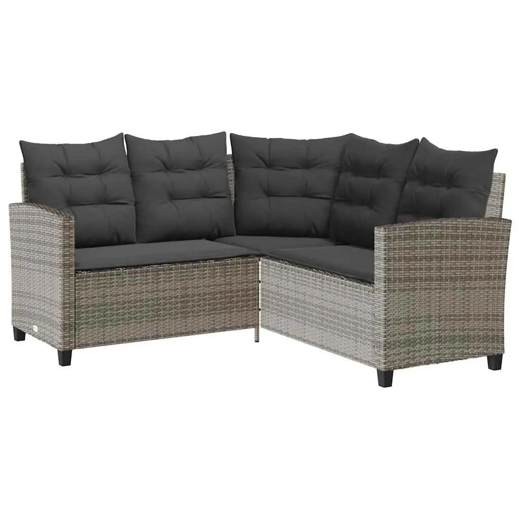 L-Shaped Garden Sofa with Integrated Table