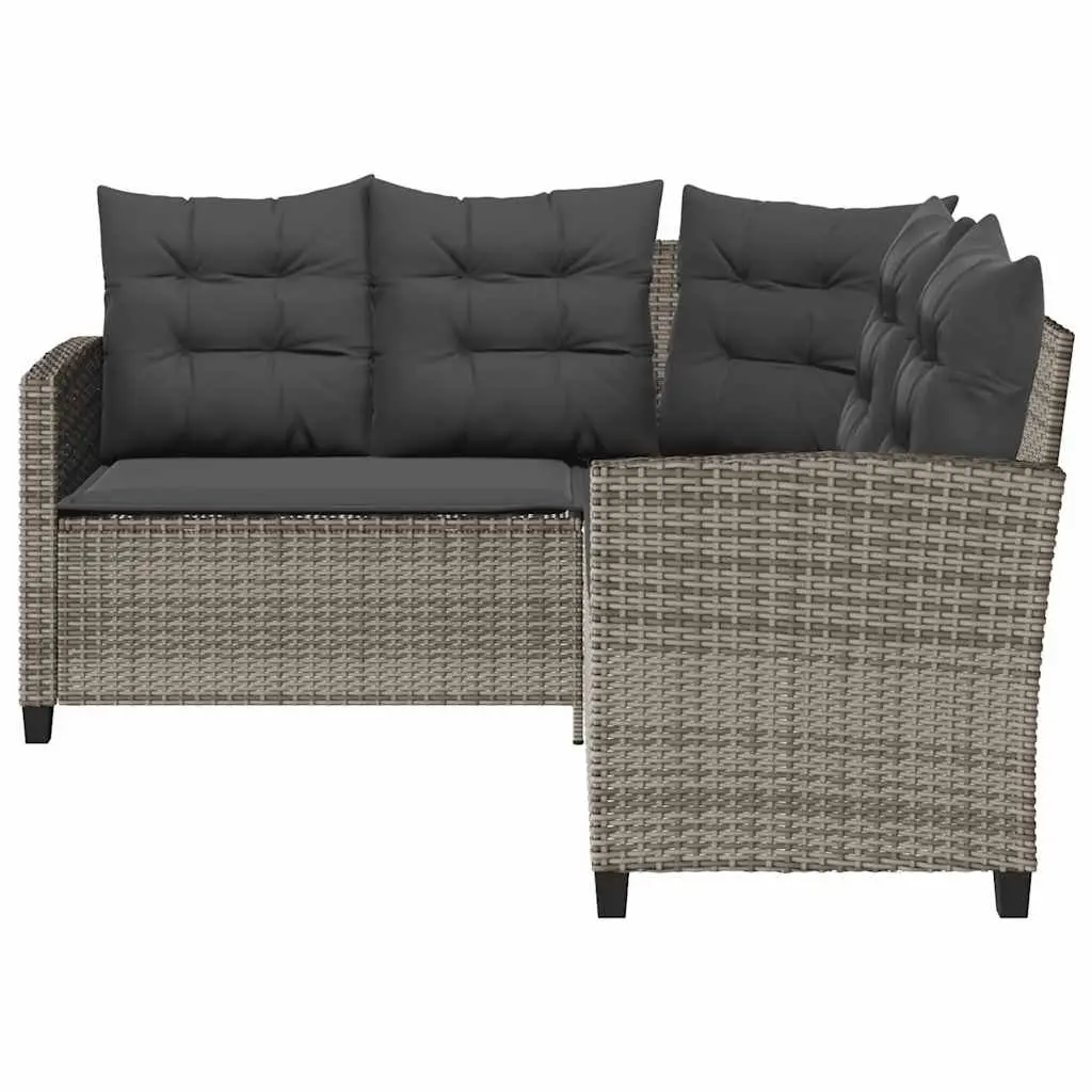 L-Shaped Garden Sofa with Integrated Table