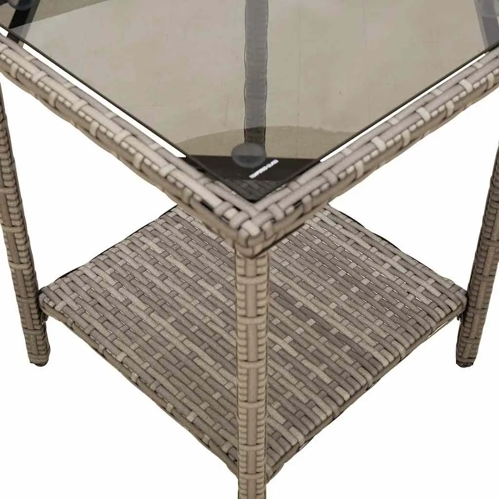 L-Shaped Garden Sofa with Integrated Table