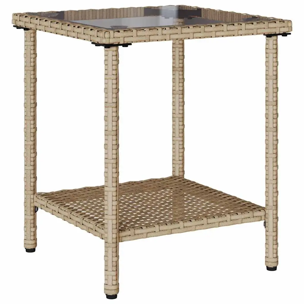 L-Shaped Garden Sofa with Cushions and Table