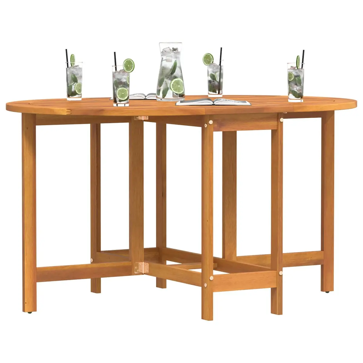 Folding Outdoor Garden Table in Brown