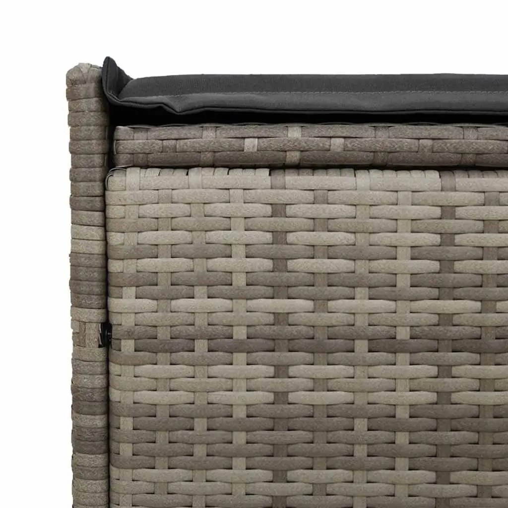 Outdoor Storage Bench with Cushion in Grey