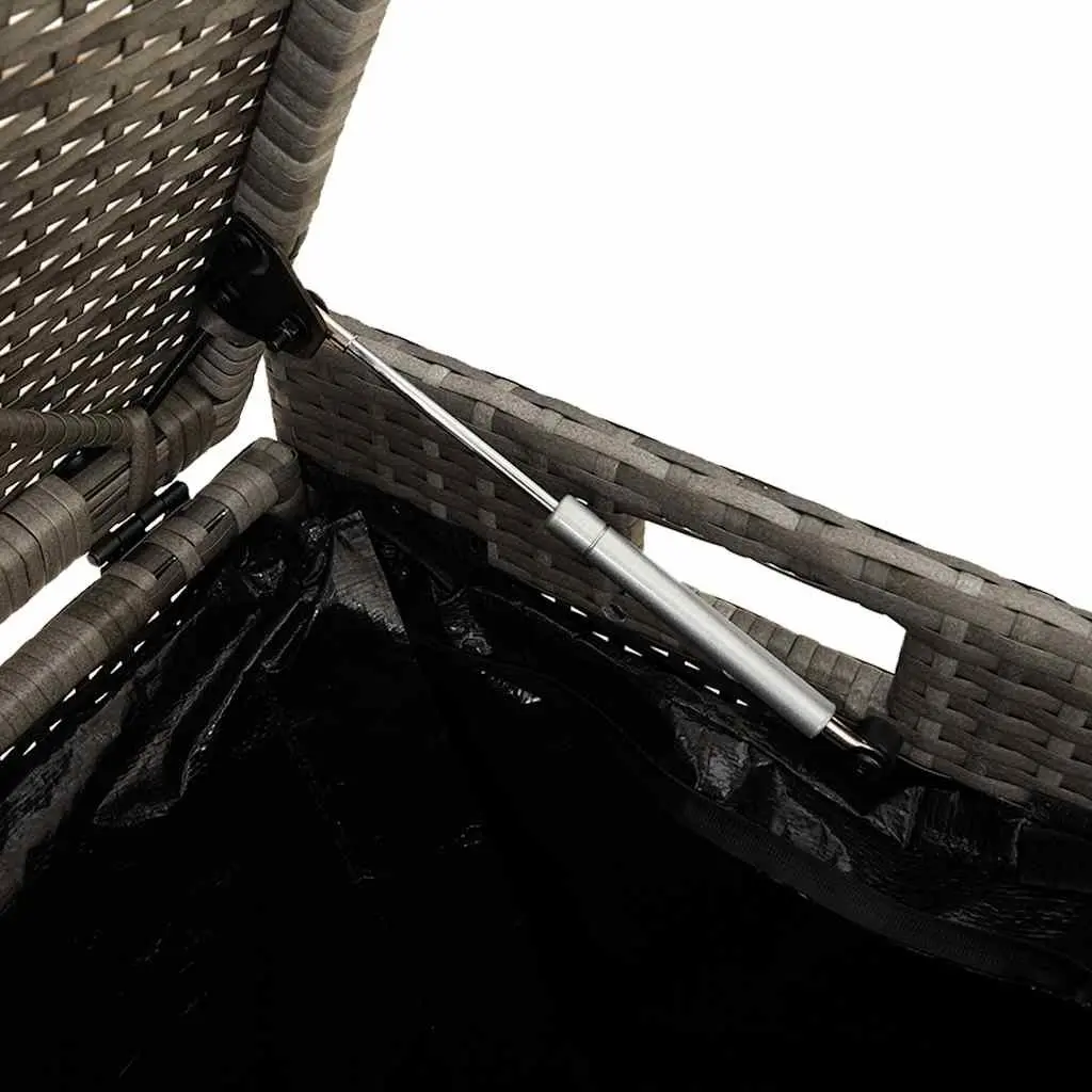 Outdoor Storage Bench with Cushion in Grey