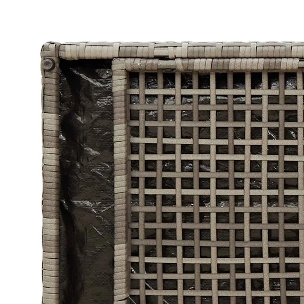 Outdoor Storage Bench with Cushion in Grey