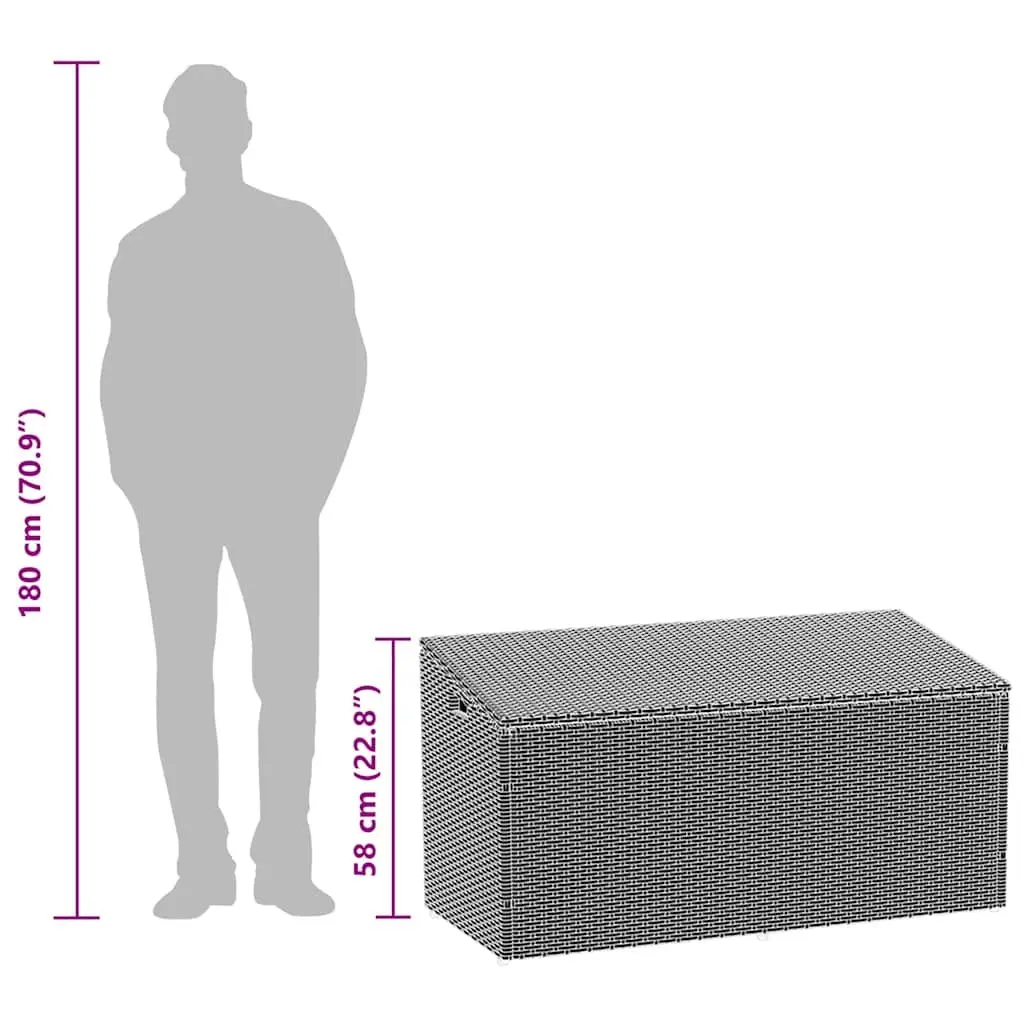 Black Outdoor Storage Box for Garden Essentials