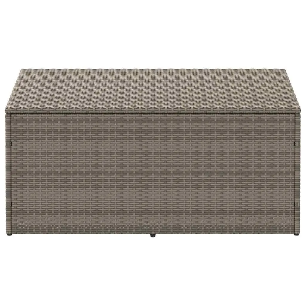 Garden Storage Box PE Rattan Grey 110 x 50 x 58 cm Outdoor Furniture