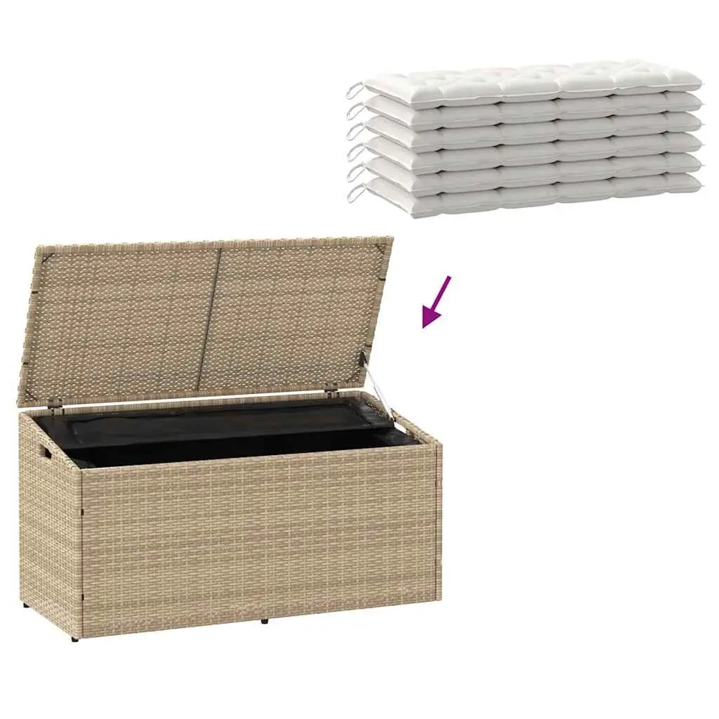 Beige Outdoor Garden Storage Box with Durable Construction