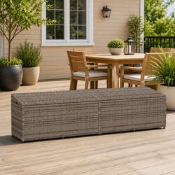 Sturdy Grey Outdoor Storage Box for Your Garden