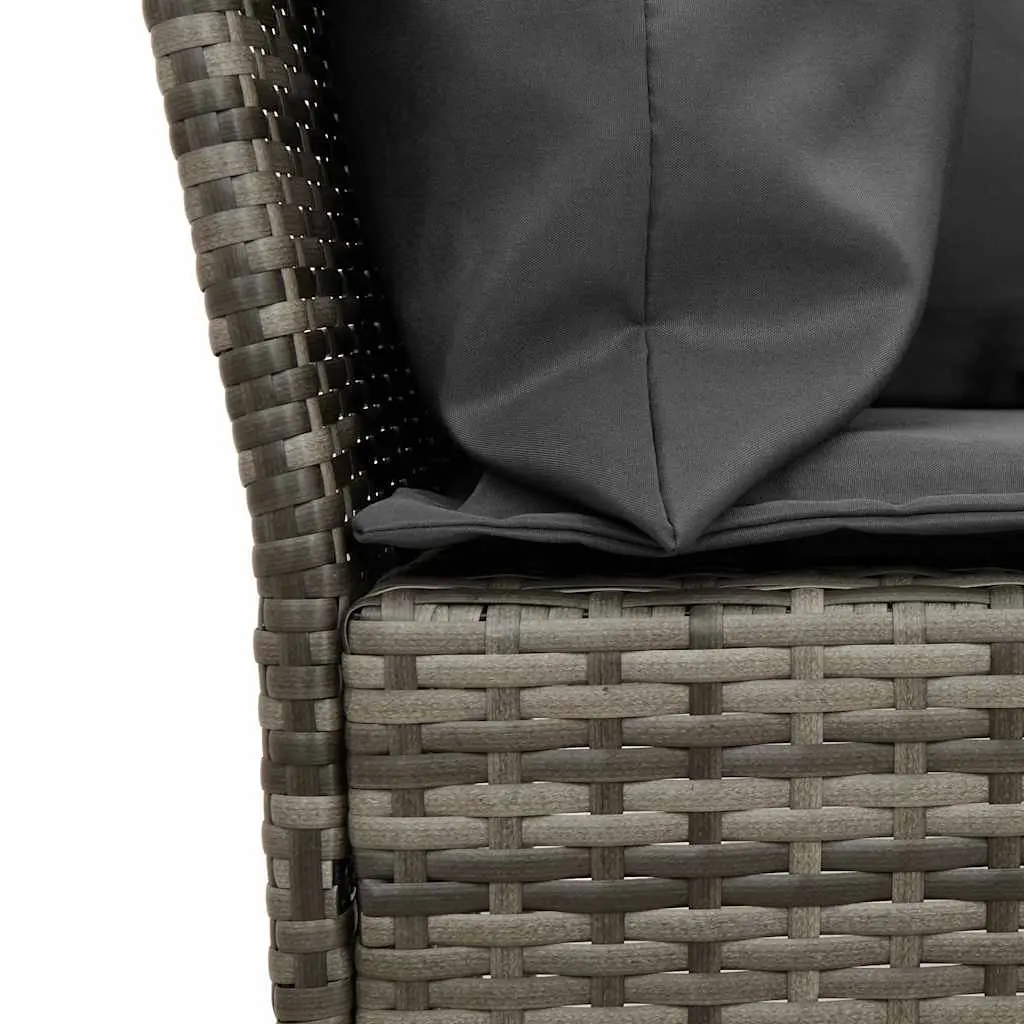 Grey Garden Sofa with Cushions for Outdoor Relaxation