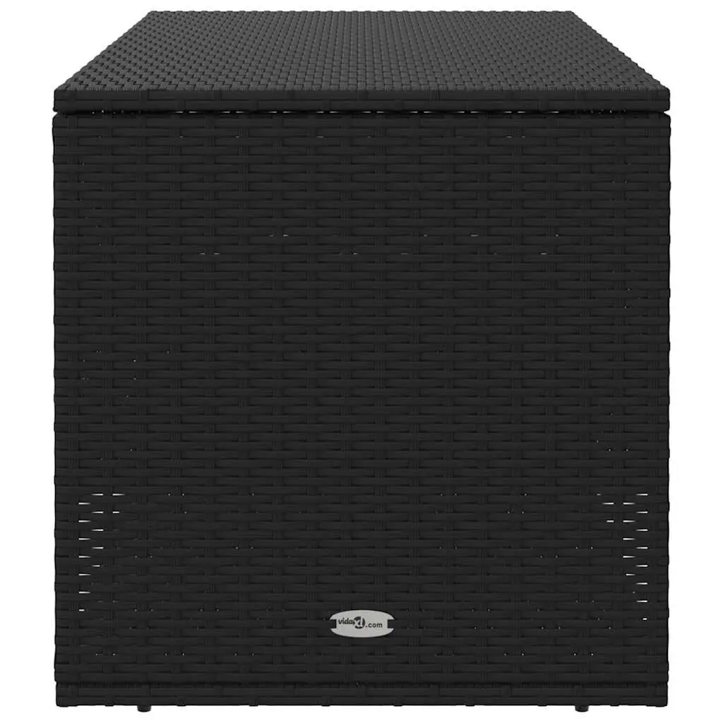 Black PE Rattan Outdoor Storage Box