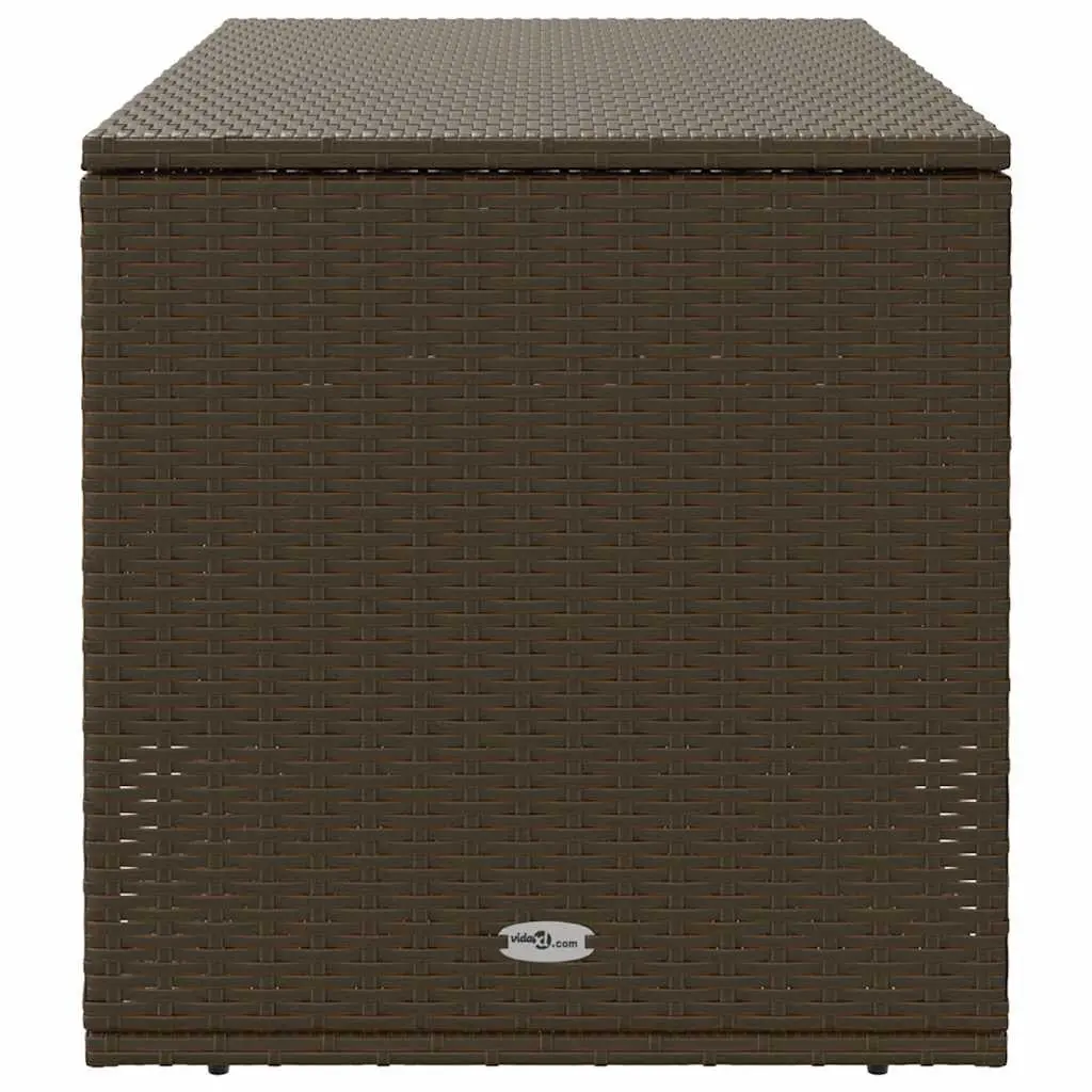 Outdoor Storage Box Poly Rattan Brown 100 x 55 x 55.5 cm