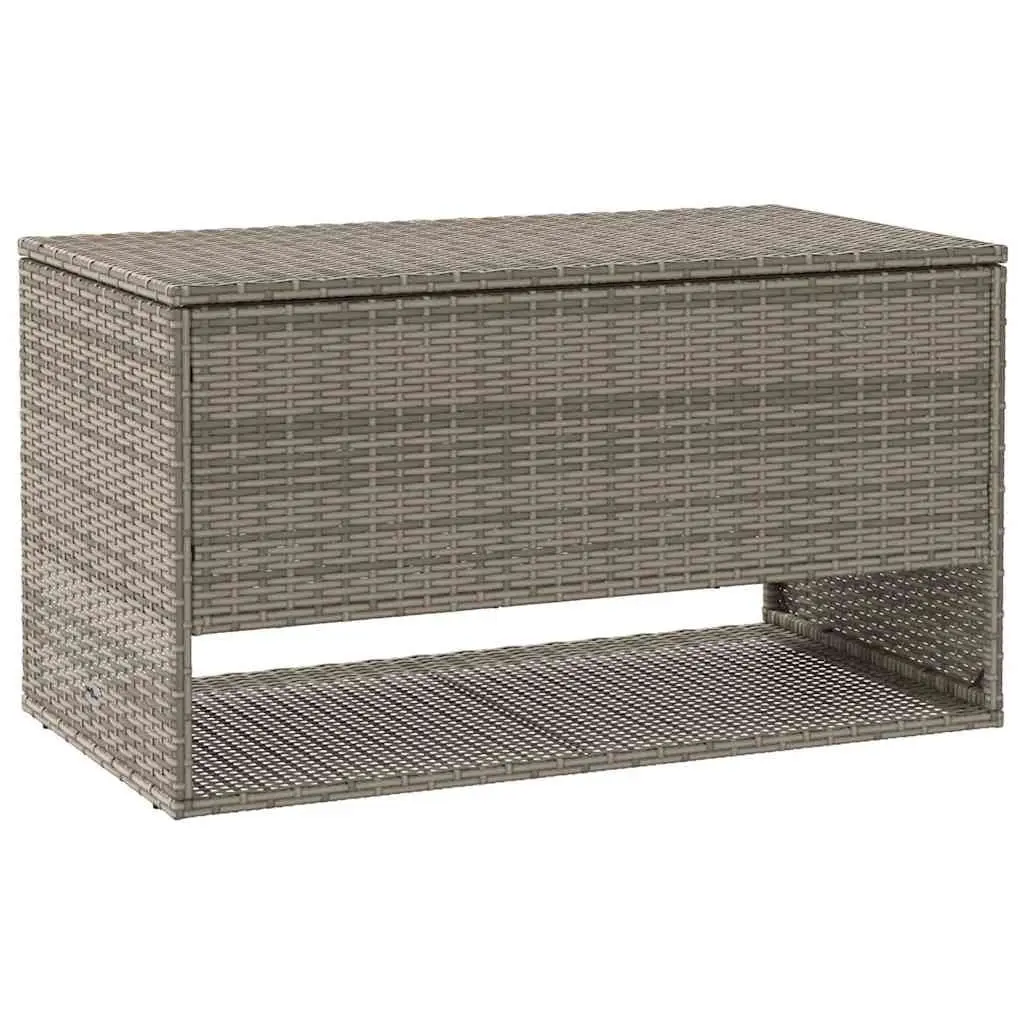 Outdoor Storage Box in Grey Poly Rattan
