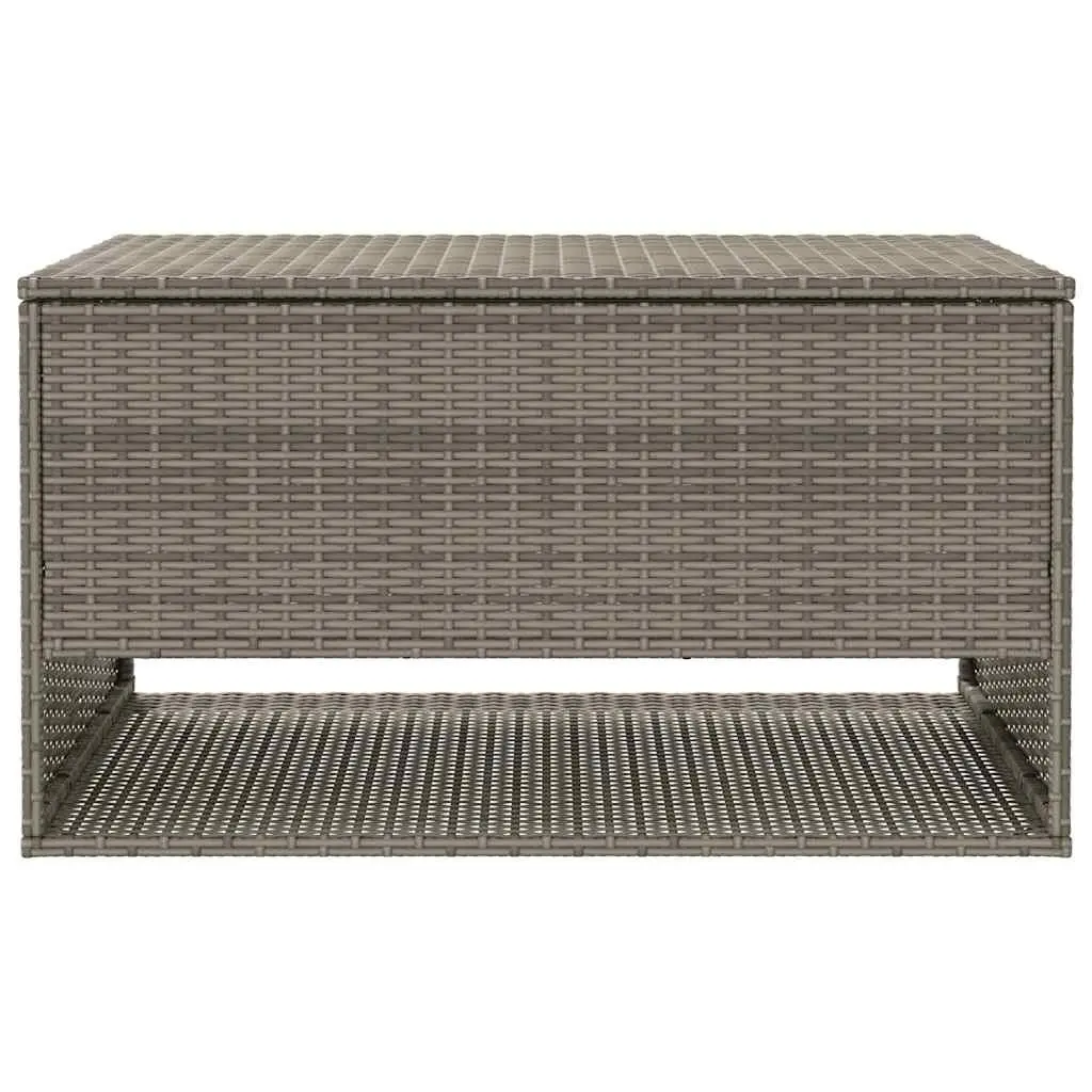 Outdoor Storage Box in Grey Poly Rattan