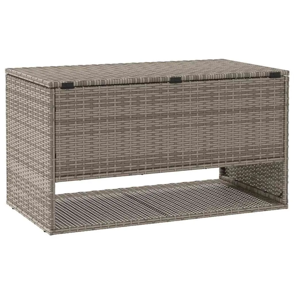 Outdoor Storage Box in Grey Poly Rattan