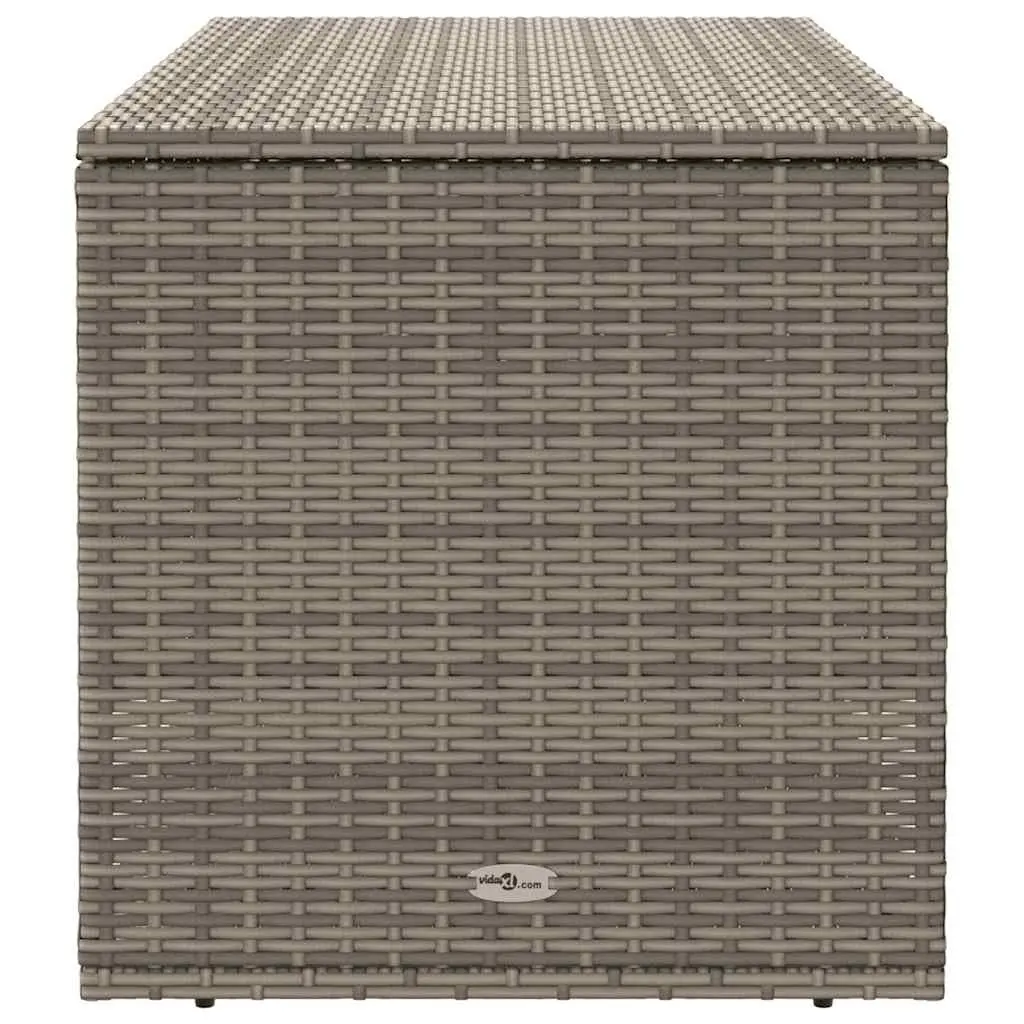 Outdoor Storage Box in Grey Poly Rattan