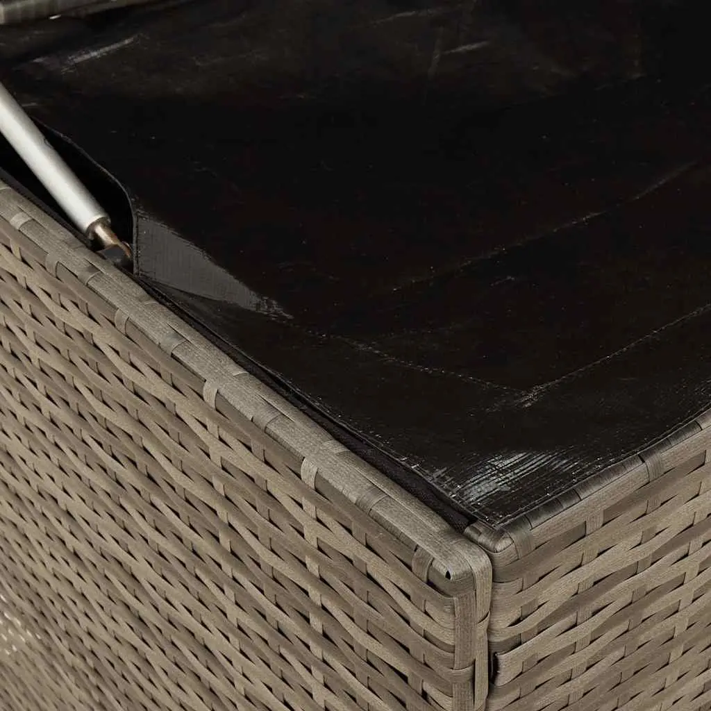 Outdoor Storage Box in Grey Poly Rattan