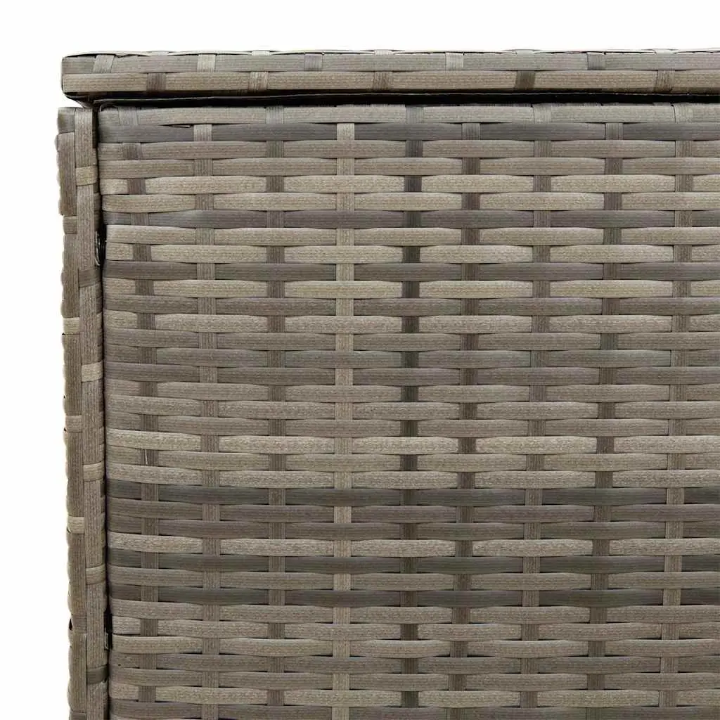 Outdoor Storage Box in Grey Poly Rattan