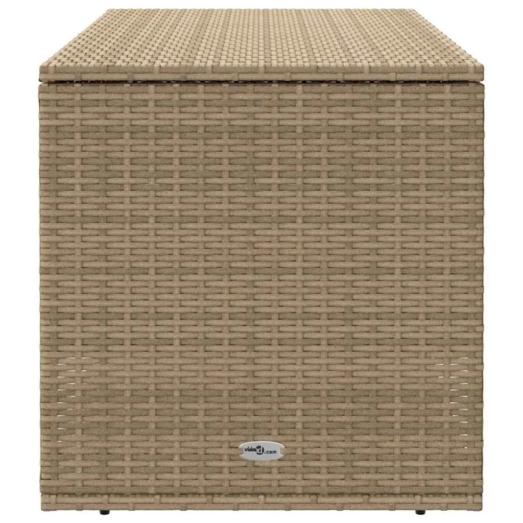 Outdoor Storage Box Poly Rattan 100x55x55.5cm Beige