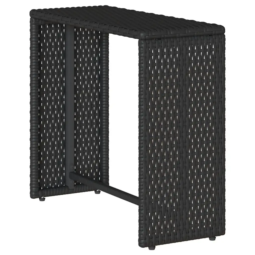 Black Poly Rattan 5-Piece Outdoor Sofa Set