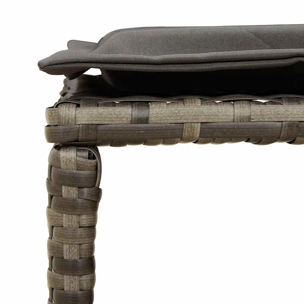 Garden Sofa Set PE Rattan 5 Piece Outdoor Seating Modular Stackable Furniture Grey