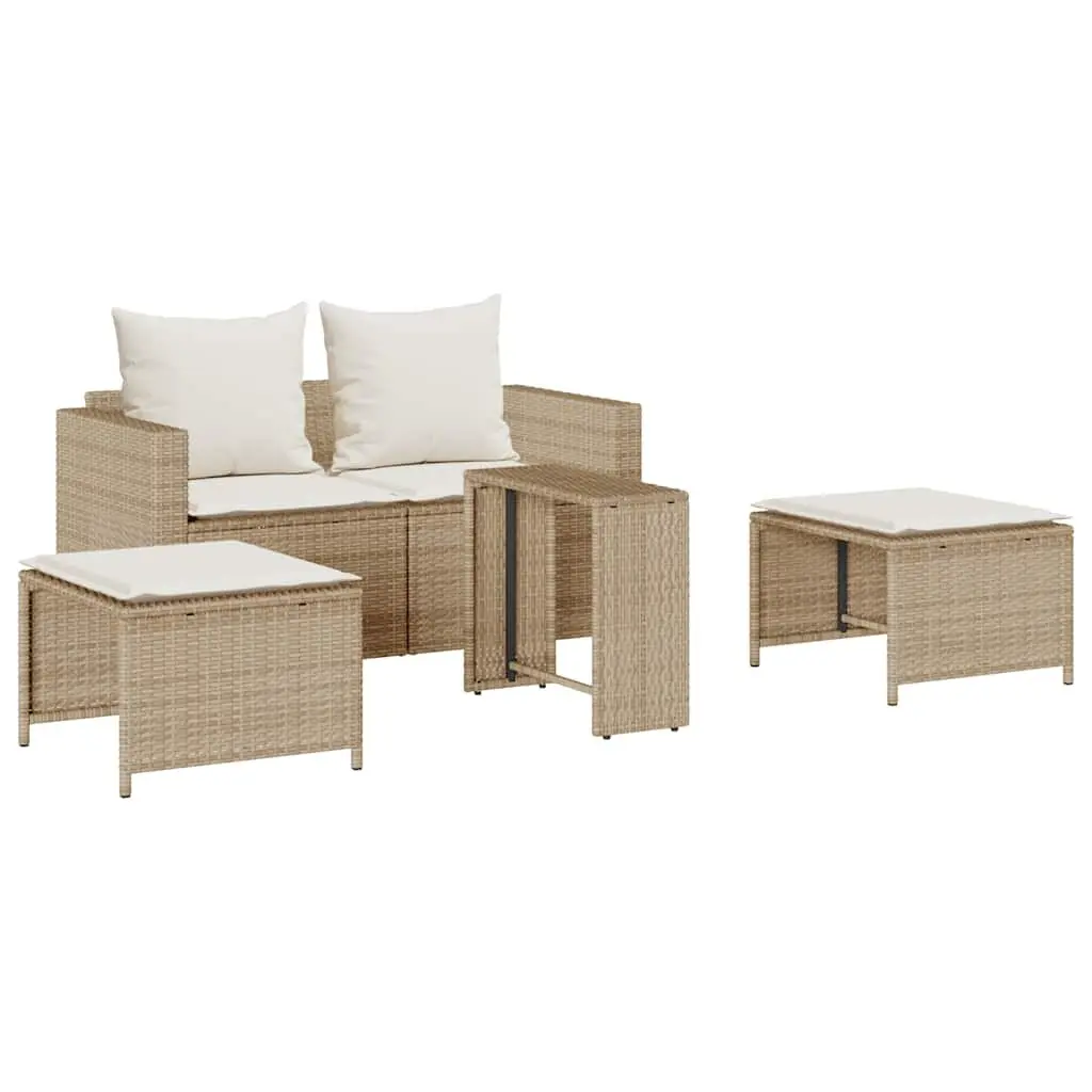 5-Piece Modular Outdoor Sofa Set in Beige